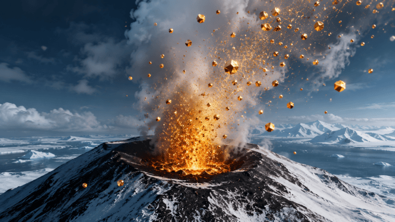 Antarctica's Volcano Erebus Spews Forth Gold Daily