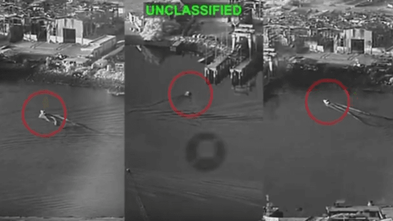 US Central Command Releases Footage of Attack on Iranian Naval Facility