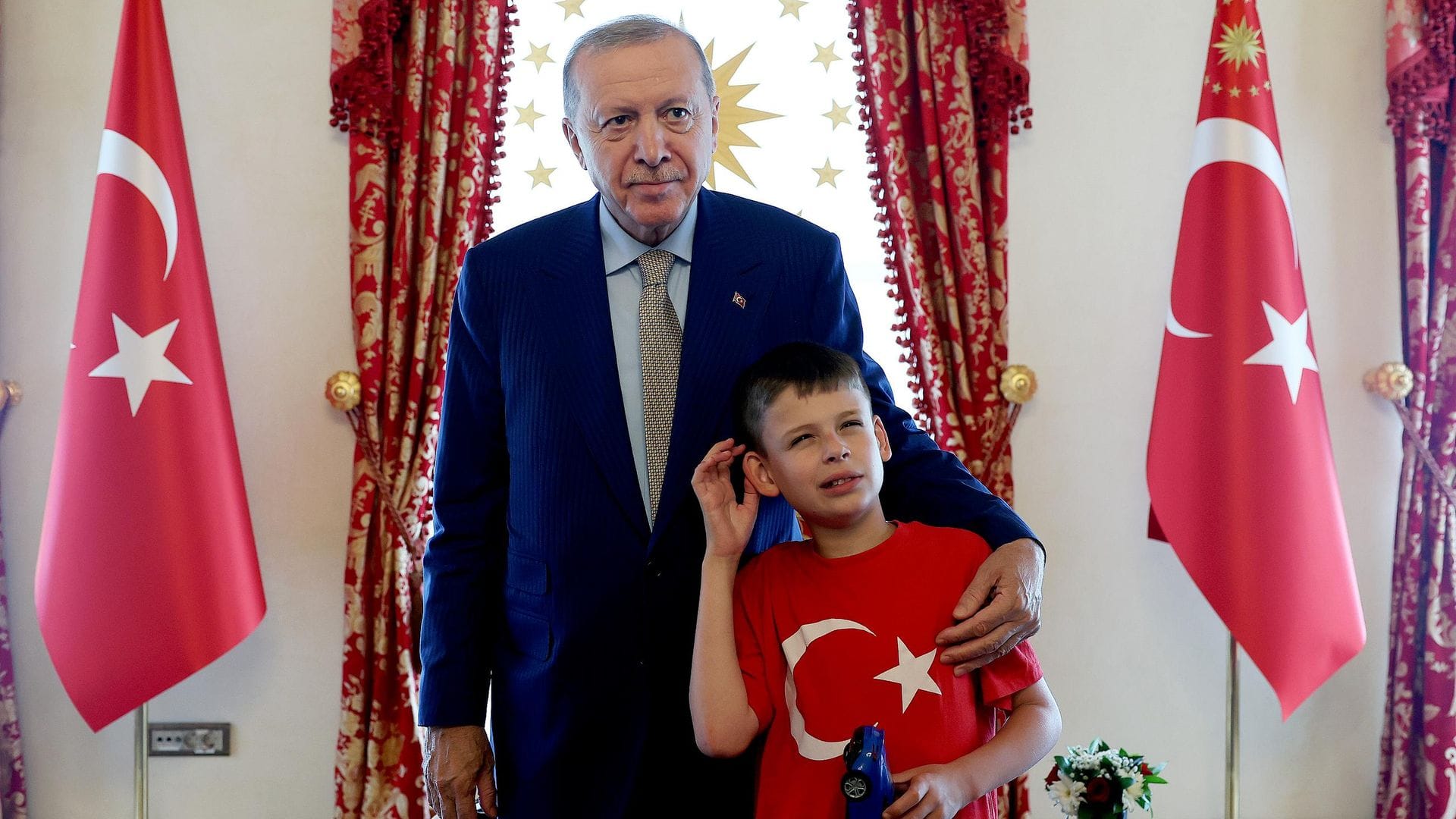 President Erdogan Receives 12-Year-Old Autistic Boy Joshua Harris