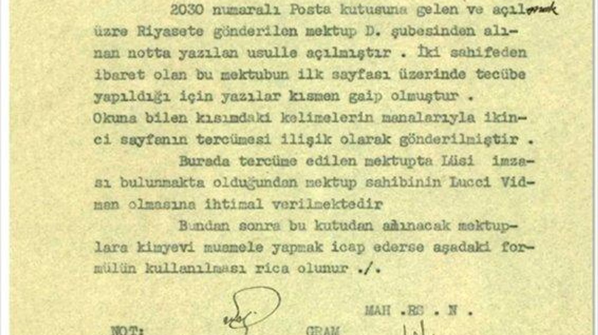 MİT Arşivinden Çıkan Gizli Yazışmaların Deşifre Edilme Yöntemi